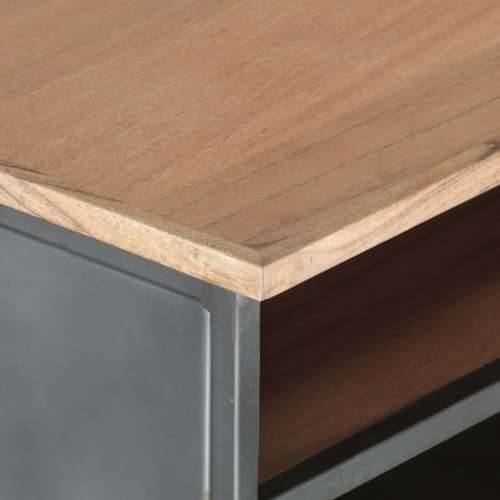 Stolić za kavu sivi 90 x 50 x 35 cm od masivnog bagremovog drva Cijena