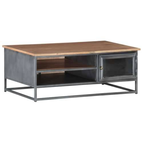 Stolić za kavu sivi 90 x 50 x 35 cm od masivnog bagremovog drva Cijena