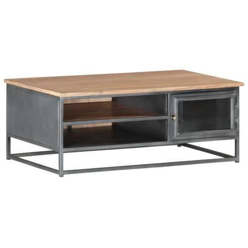 Stolić za kavu sivi 90 x 50 x 35 cm od masivnog bagremovog drva Cijena