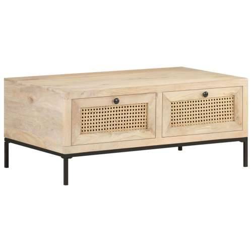 Stolić za kavu 90x50x37 cm masivno drvo manga i prirodna trska Cijena