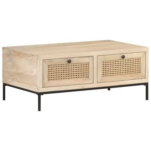 Stolić za kavu 90x50x37 cm masivno drvo manga i prirodna trska Cijena