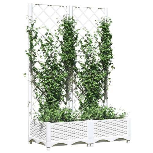 Vrtna sadilica s rešetkom bijela 80 x 40 x 121,5 cm PP - Bijela 80 x 40 x 121.5 cm 1 Cijena