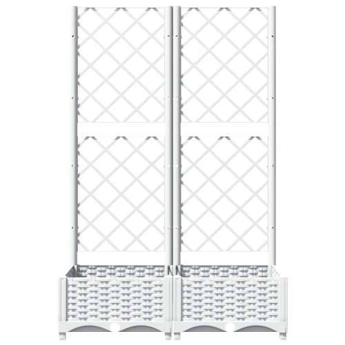 Vrtna sadilica s rešetkom bijela 80 x 40 x 121,5 cm PP - Bijela 80 x 40 x 121.5 cm 1 Cijena