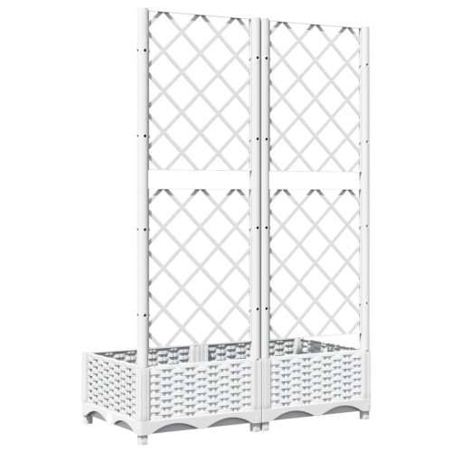 Vrtna sadilica s rešetkom bijela 80 x 40 x 121,5 cm PP - Bijela 80 x 40 x 121.5 cm 1 Cijena
