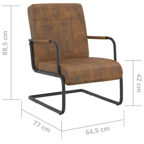 Konzolna stolica smeđa od tkanine Cijena