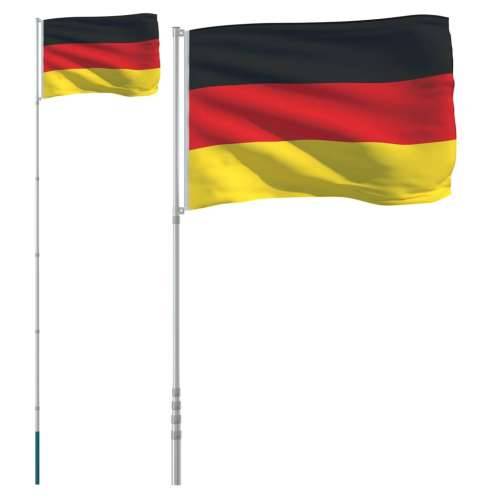 Njemačka zastava i jarbol 5,5 m aluminijski Cijena
