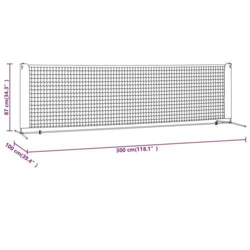Teniska mreža crno-crvena 300 x 100 x 87 cm od poliestera - 300 x 100 x 87 cm Cijena