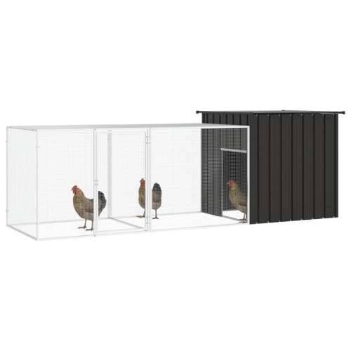 Kavez za kokoši antracit 300x91x100 cm pocinčani čelik Cijena