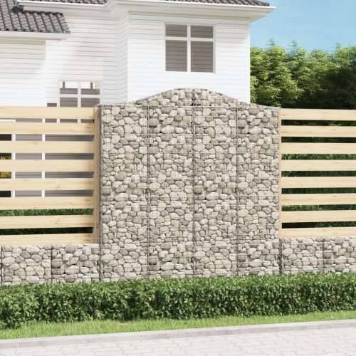 Lučne gabionske košare 4 kom 200x50x220/240cm pocinčano željezo - 200 x 50 x 220/240 cm 4 Cijena