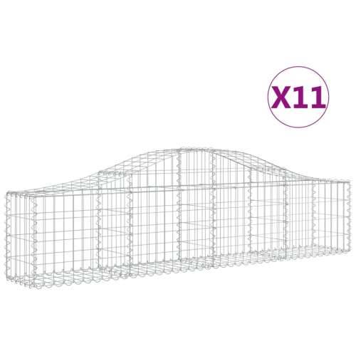 Lučne gabionske košare 11 kom 200x30x40/60 cm pocinčano željezo - 200 x 30 x 40/60 cm 11 Cijena