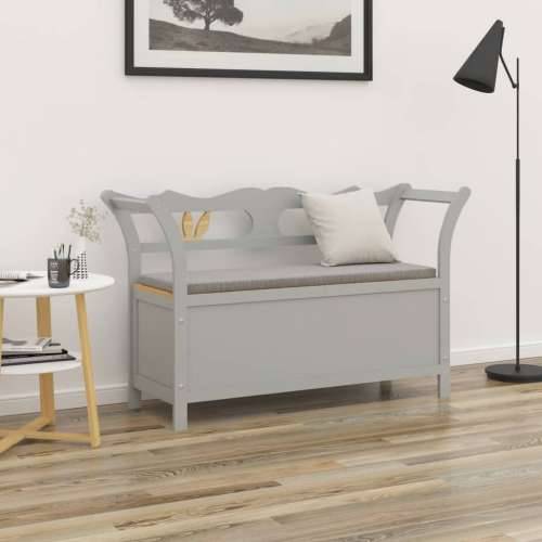 Klupa siva 107 x 45 x 75,5 cm od masivne jelovine - Siva Cijena