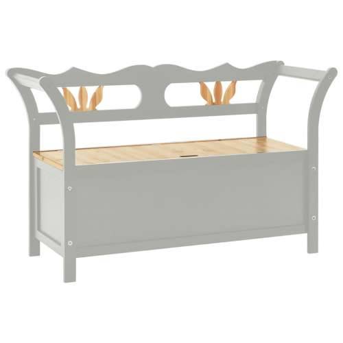 Klupa siva 107 x 45 x 75,5 cm od masivne jelovine - Siva Cijena