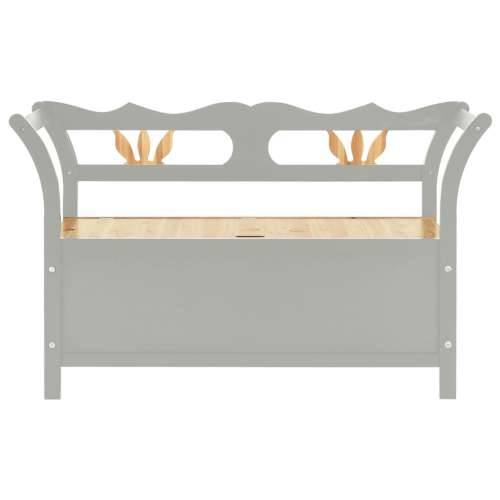 Klupa siva 107 x 45 x 75,5 cm od masivne jelovine - Siva Cijena
