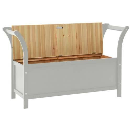 Klupa siva 107 x 45 x 75,5 cm od masivne jelovine - Siva Cijena