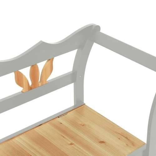 Klupa siva 107 x 45 x 75,5 cm od masivne jelovine - Siva Cijena