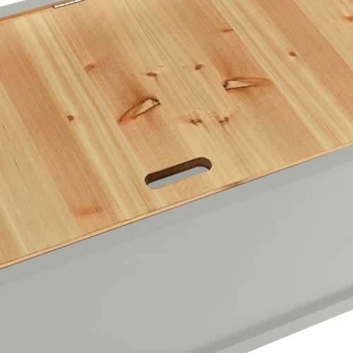 Klupa siva 107 x 45 x 75,5 cm od masivne jelovine - Siva Cijena