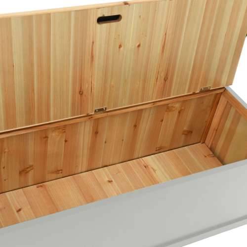 Klupa siva 107 x 45 x 75,5 cm od masivne jelovine - Siva Cijena