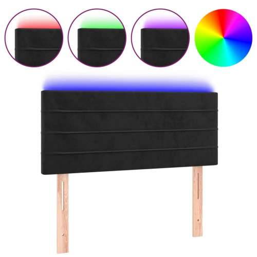 LED uzglavlje crno 100x5x78/88 cm baršunasto - Crna 100 x 5 x 78/88 cm 1 Cijena
