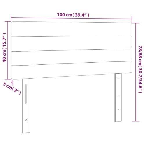 LED uzglavlje crno 100x5x78/88 cm baršunasto - Crna 100 x 5 x 78/88 cm 1 Cijena