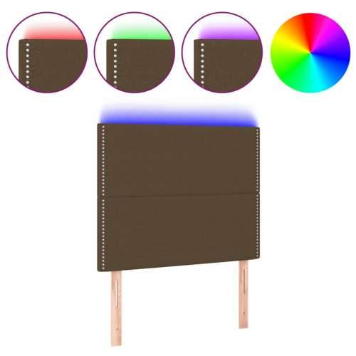 LED uzglavlje tamnosmeđe 100x5x118/128 cm od tkanine - Tamno smeđa 100 x 5 x 118/128 cm 1 Cijena