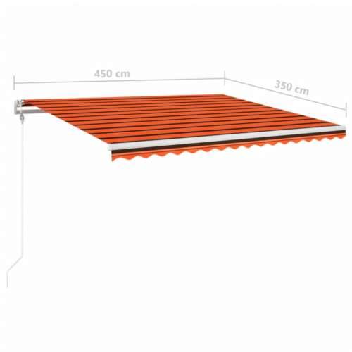 Tenda na automatsko uvlačenje 450 x 350 cm narančasto-smeđa - Šareni 450 x 350 cm 1 Cijena
