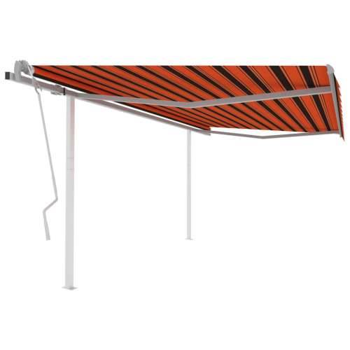 Tenda na ručno uvlačenje sa stupovima 4x3,5 m narančasto-smeđa - Šareni 4 x 3.5 m 1 Cijena