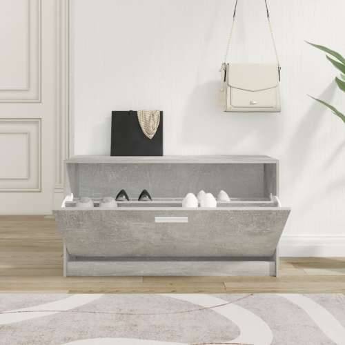 Klupa za cipele boja betona 80x24x45 cm konstruirano drvo - Beton siva 1 Cijena