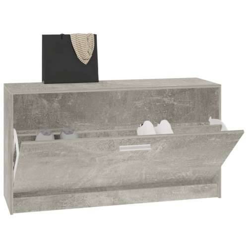 Klupa za cipele boja betona 80x24x45 cm konstruirano drvo - Beton siva 1 Cijena