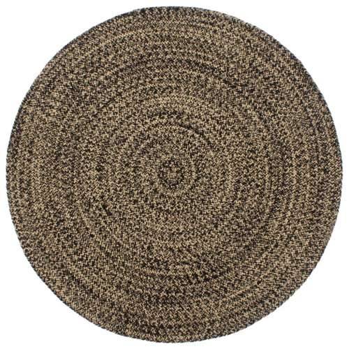Ručno rađeni tepih od jute crno-smeđi 180 cm