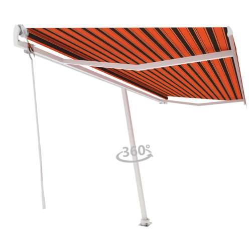 Samostojeća automatska tenda 500x300cm narančasto-smeđa Cijena