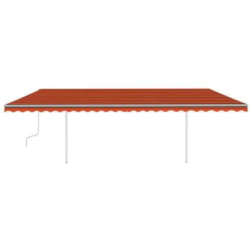 Tenda na ručno uvlačenje sa stupovima 6x3,5 m narančasto-smeđa - Šareni 6 x 3.5 m 1 Cijena