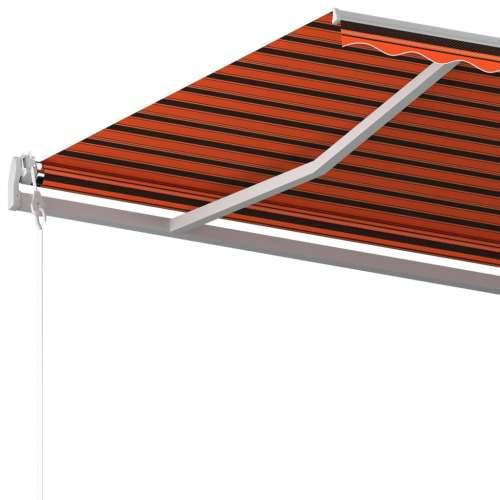 Tenda na ručno uvlačenje sa stupovima 6x3,5 m narančasto-smeđa - Šareni 6 x 3.5 m 1 Cijena