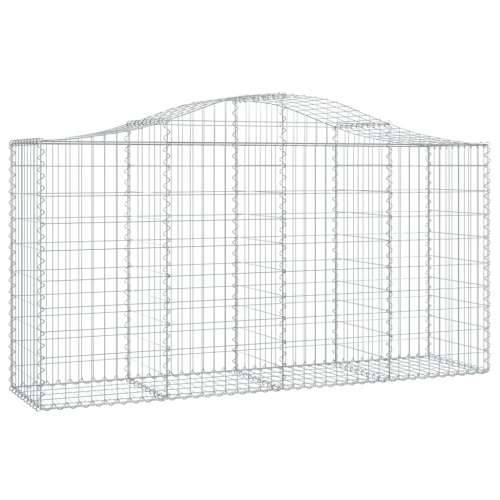 Lučne gabionske košare 8 kom 200x50x100/120cm pocinčano željezo - 200 x 50 x 100/120 cm 8 Cijena