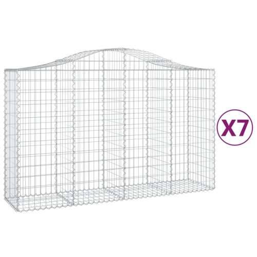 Lučne gabionske košare 7 kom 200x50x120/140cm pocinčano željezo - 200 x 50 x 120/140 cm 7 Cijena