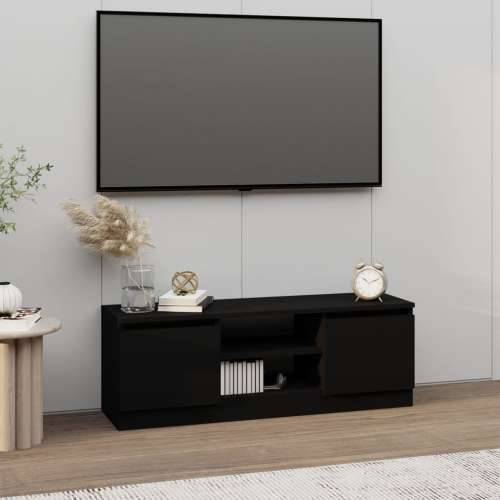 TV ormarić s vratima crni 102 x 30 x 36 cm - Crna 1 Cijena