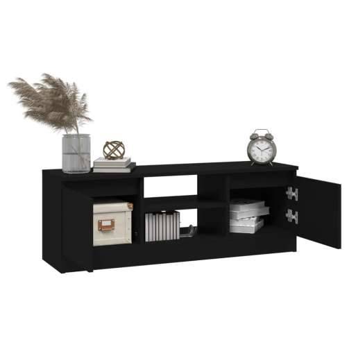 TV ormarić s vratima crni 102 x 30 x 36 cm - Crna 1 Cijena