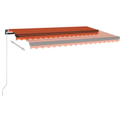 Tenda na ručno uvlačenje 450 x 350 cm narančasto-smeđa - Šareni 450 x 350 cm 1 Cijena