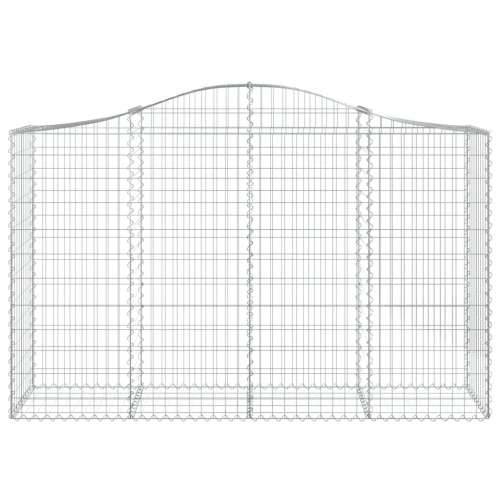 Lučne gabionske košare 4 kom 200x50x120/140cm pocinčano željezo - 200 x 50 x 120/140 cm 4 Cijena