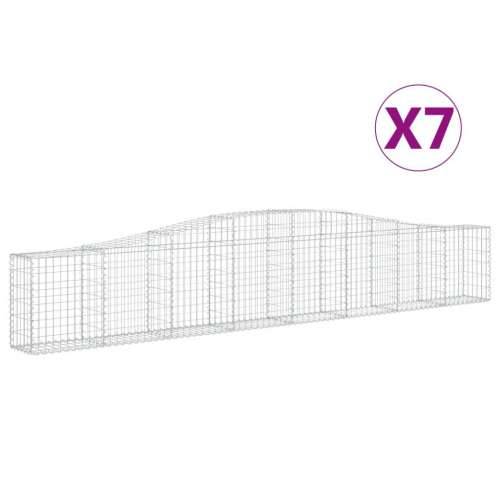 Lučne gabionske košare 7 kom 400x30x60/80 cm pocinčano željezo - 400 x 30 x 60/80 cm 7 Cijena