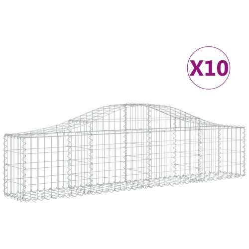 Lučne gabionske košare 10 kom 200x30x40/60 cm pocinčano željezo - 200 x 30 x 40/60 cm 10 Cijena