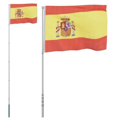 Španjolska zastava i jarbol 5,55 m aluminijski Cijena