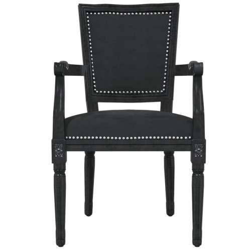 Blagovaonska stolica crna baršunasta Cijena