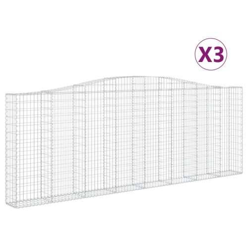 Lučne gabionske košare 3 kom 400x30x40/60 cm pocinčano željezo - 400 x 30 x 140/160 cm 3 Cijena