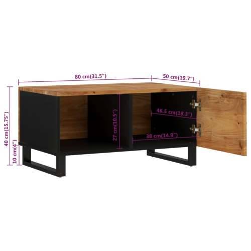 Stolić za kavu 80x50x40 cm od drva bagrema i konstruiranog drva - Smeđa 1 Cijena