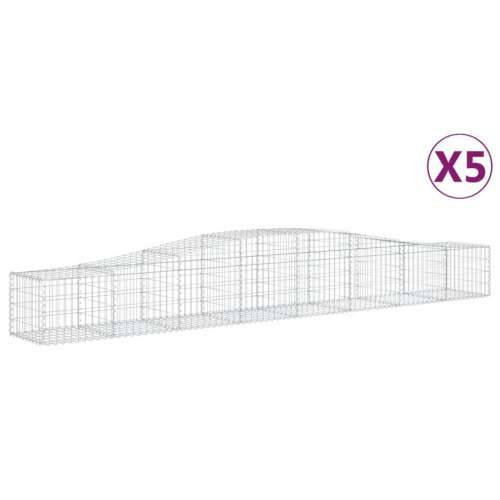Lučne gabionske košare 5 kom 400x50x40/60 cm pocinčano željezo - 400 x 50 x 40/60 cm 5 Cijena