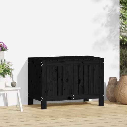 Vrtna kutija za pohranu crna 76x42,5x54 cm od masivne borovine - Crna boja bora 76 x 42.5 x 54 cm Cijena