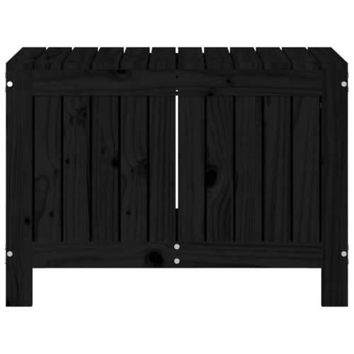 Vrtna kutija za pohranu crna 76x42,5x54 cm od masivne borovine - Crna boja bora 76 x 42.5 x 54 cm Cijena