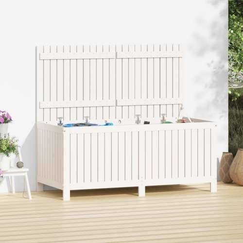 Vrtna kutija za pohranu bijela 147x68x64 cm od masivne borovine - Bijela boja bora 147 x 68 x 64 cm Cijena