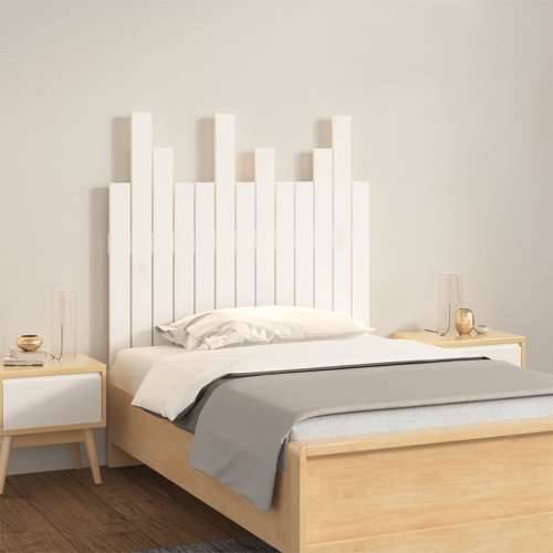 Zidno uzglavlje bijelo 82,5x3x80 cm od masivne borovine - Bijela 82.5 x 80 cm 1 Cijena