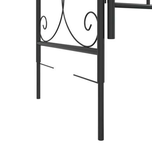 Vrtni luk s vratima crni 108 x 45 x 235 cm čelični Cijena